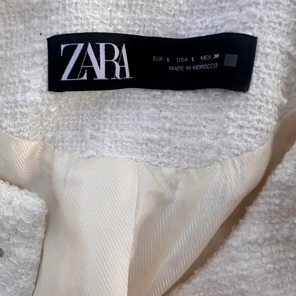 White Size Large Old Money Zara Trench Coat Perfect To Elevate Your Outfit - Picture 3 of 7